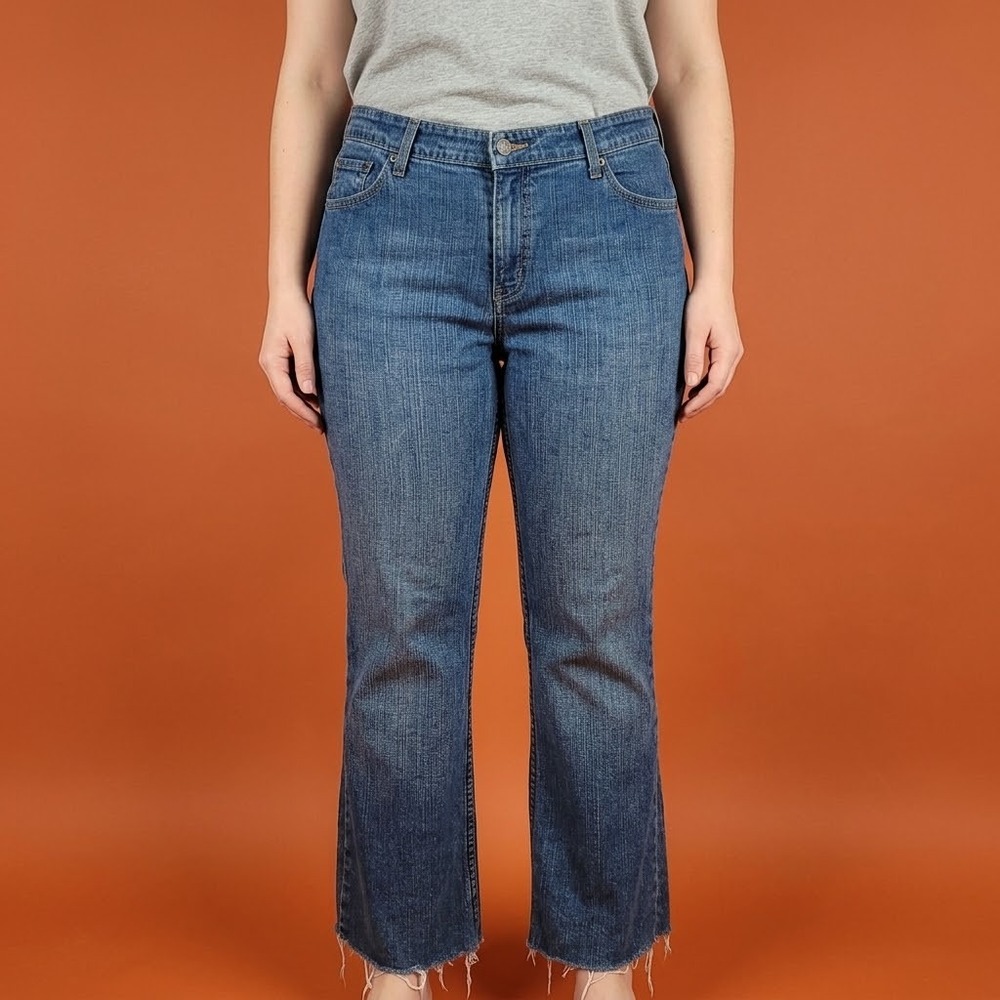 Levi Strauss Signature Stretch Low Rise Bootcut Jeans Womens 16 Short Blue